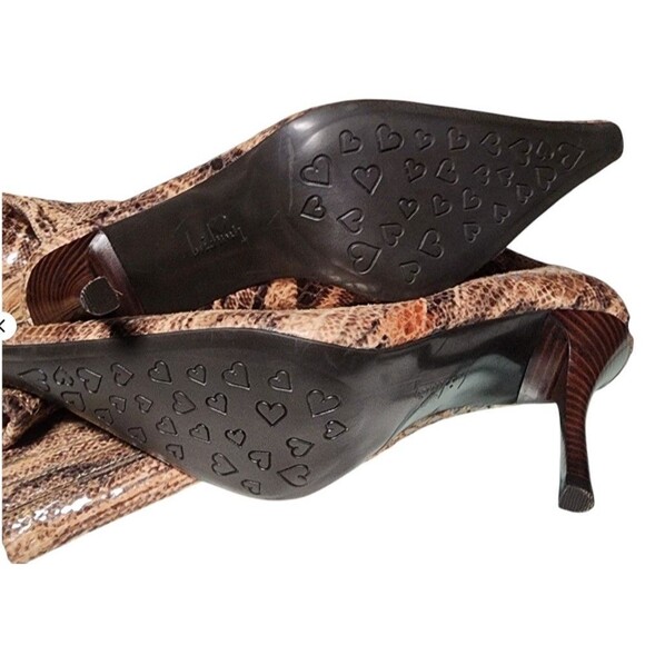 Luichiny Stiletto Faux Snakeskin Side Zip Boots Size 7.5 City Chic Hit And Miss - Picture 7 of 14